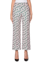 Four Leaf Clover Jacquard Trousers in Pink