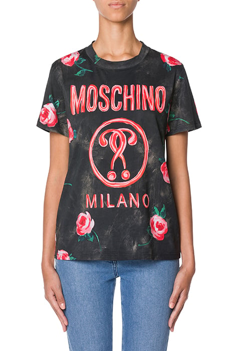 Painted Flowers Jersey T-Shirt in Multicolour