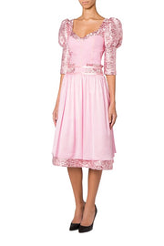 Inside Out Satin Dress in Pink