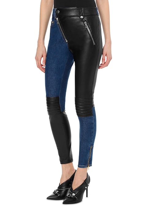 Patchwork Trousers in Blue