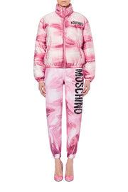 Painting Nylon Down Jacket in Pink