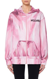 Painting Cotton Sweatshirt in Pink