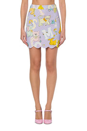 Circus Logo Cady Miniskirt in Purple