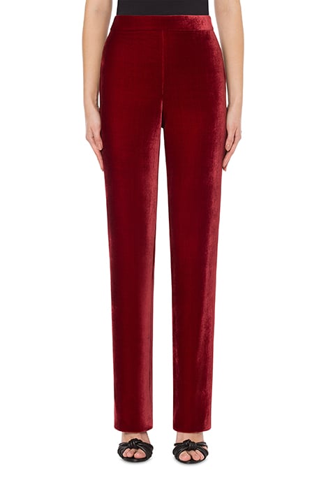 Panne Velvet Trousers in Red