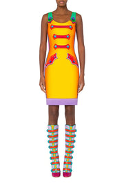 Trompe L'oeil Cady Dress in Multicolour