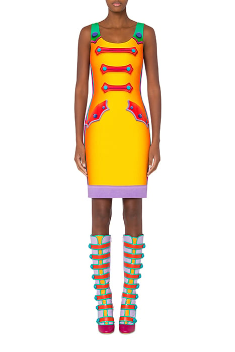 Trompe L'oeil Cady Dress in Multicolour