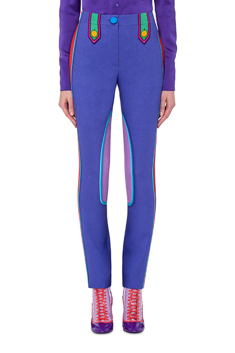 Trompe L'oeil Cady Trousers in Purple