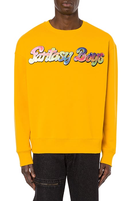 Moschino Fantasy Boys Organic Cotton Sweatshirt in Yellow