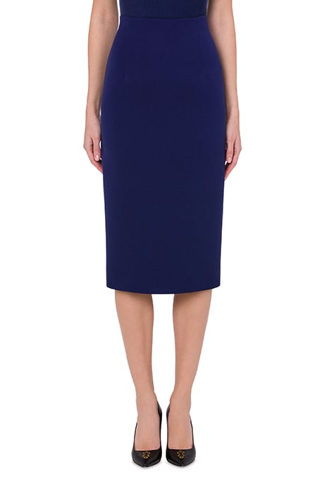Moschino Wool Faille Skirt in Blue