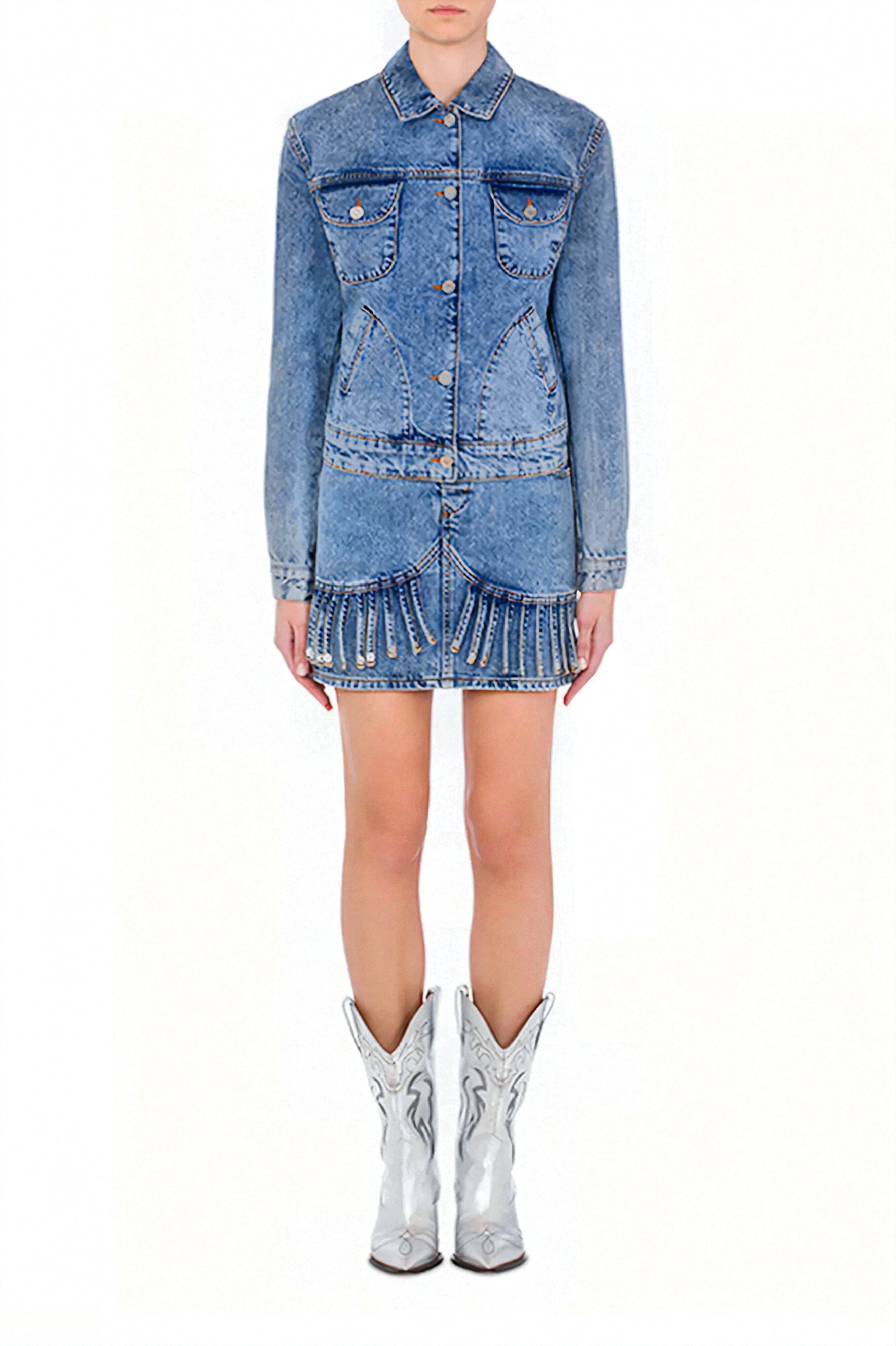 Moschino Recycled Denim Jacket in Blue