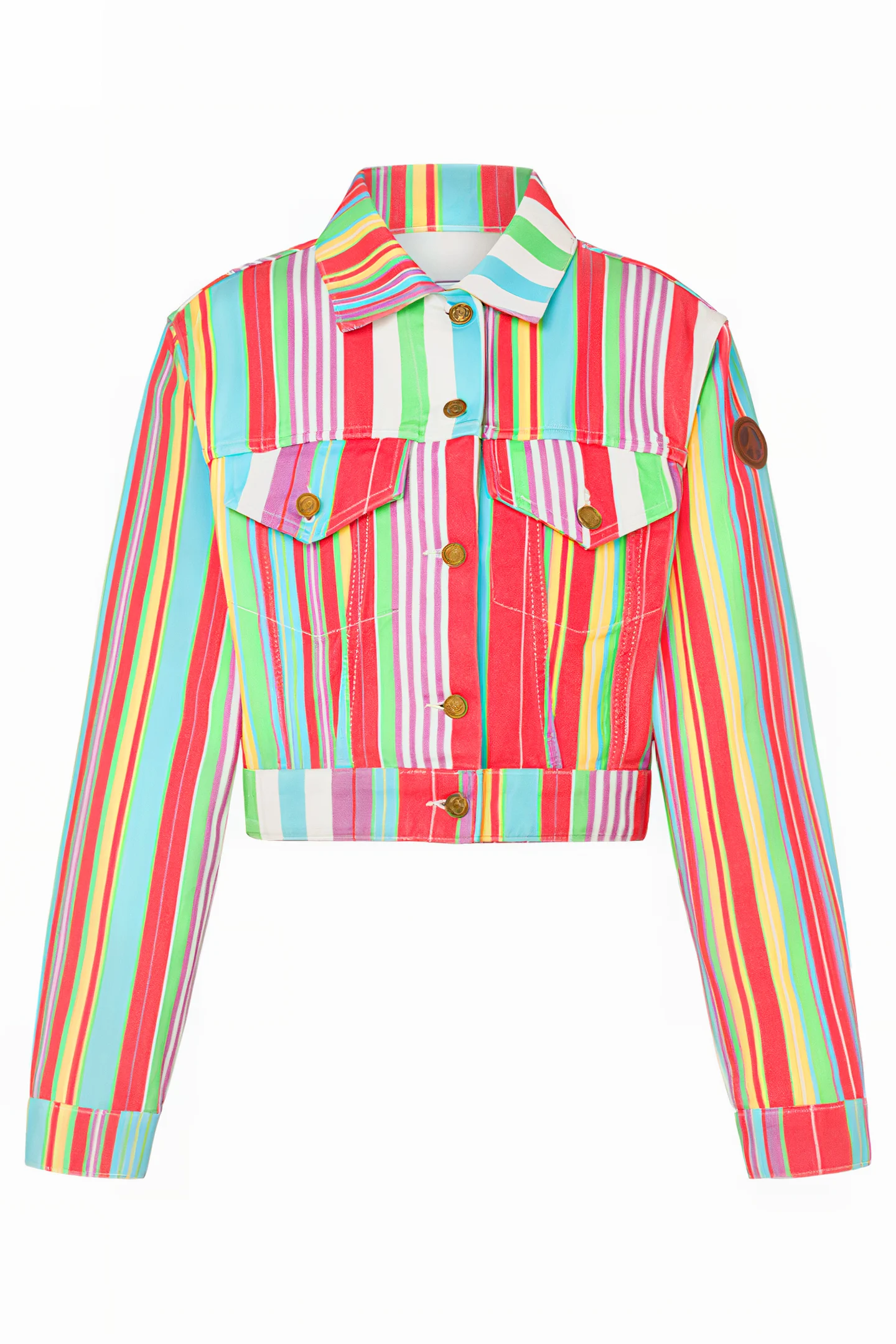 Moschino Colourful Stripes Drill Jacket in Multicolour