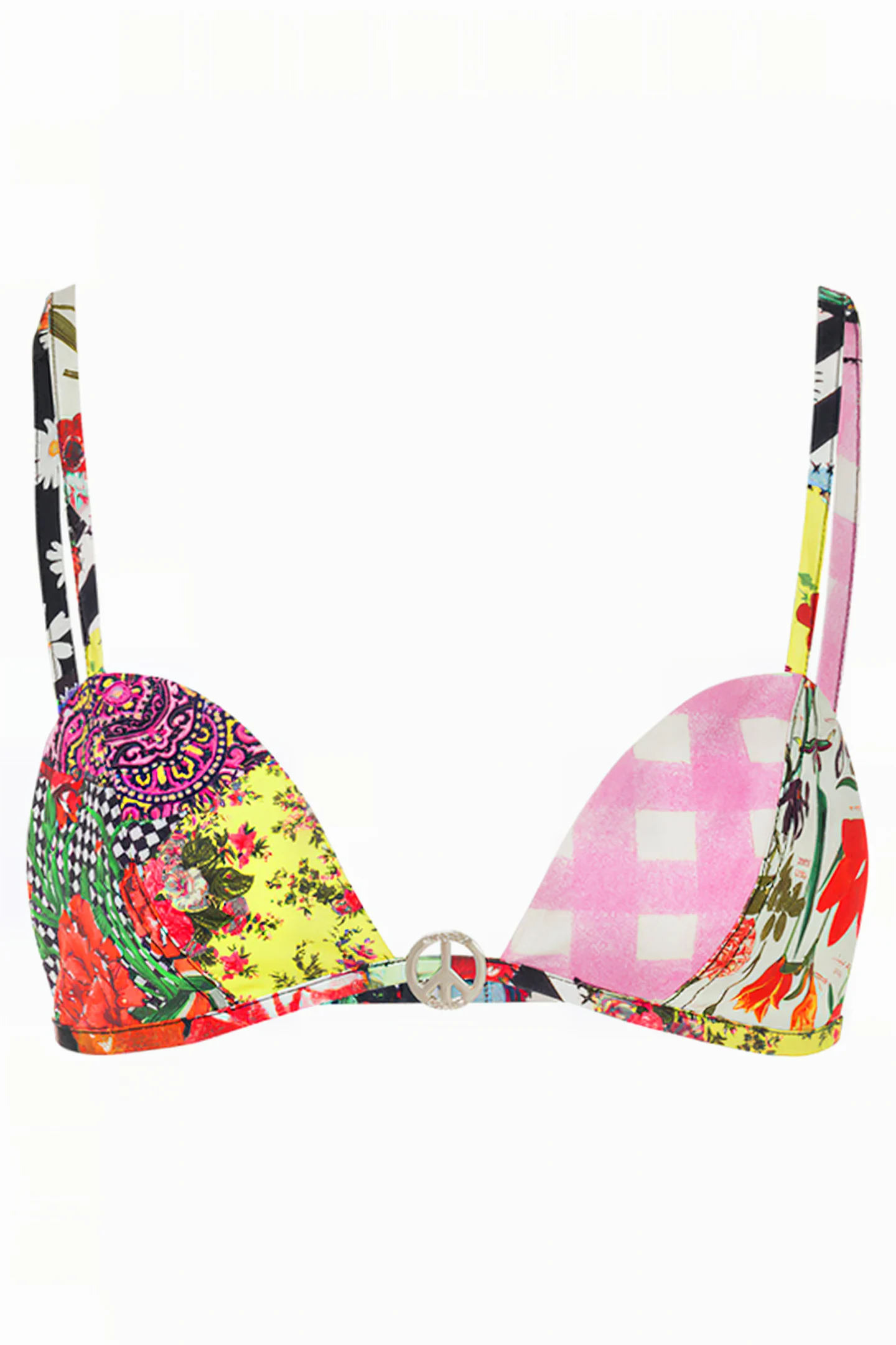 Moschino Bra Patchwork Print in Multicolour