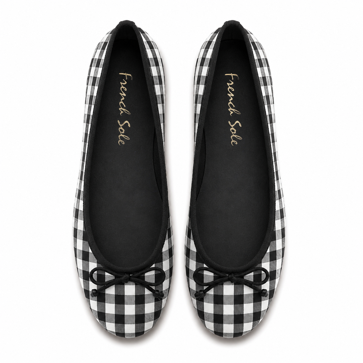 French Sole Maddox Ballet Flats in Black & White