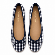 French Sole Maddox Ballet Flats in a Navy Check