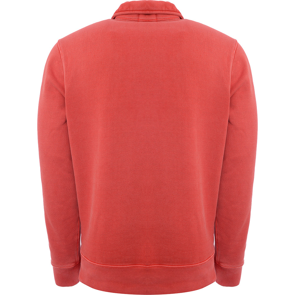 Ralph Lauren Mens Red Montauk Half-Zip Jumper