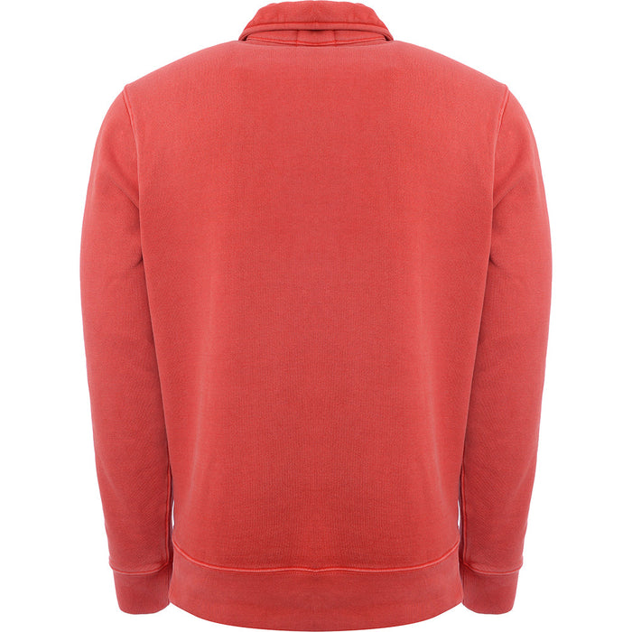 Ralph Lauren Mens Red Montauk Half-Zip Jumper