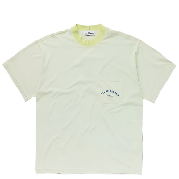 Mens Stone Island Marina Pocket Tee In Orange