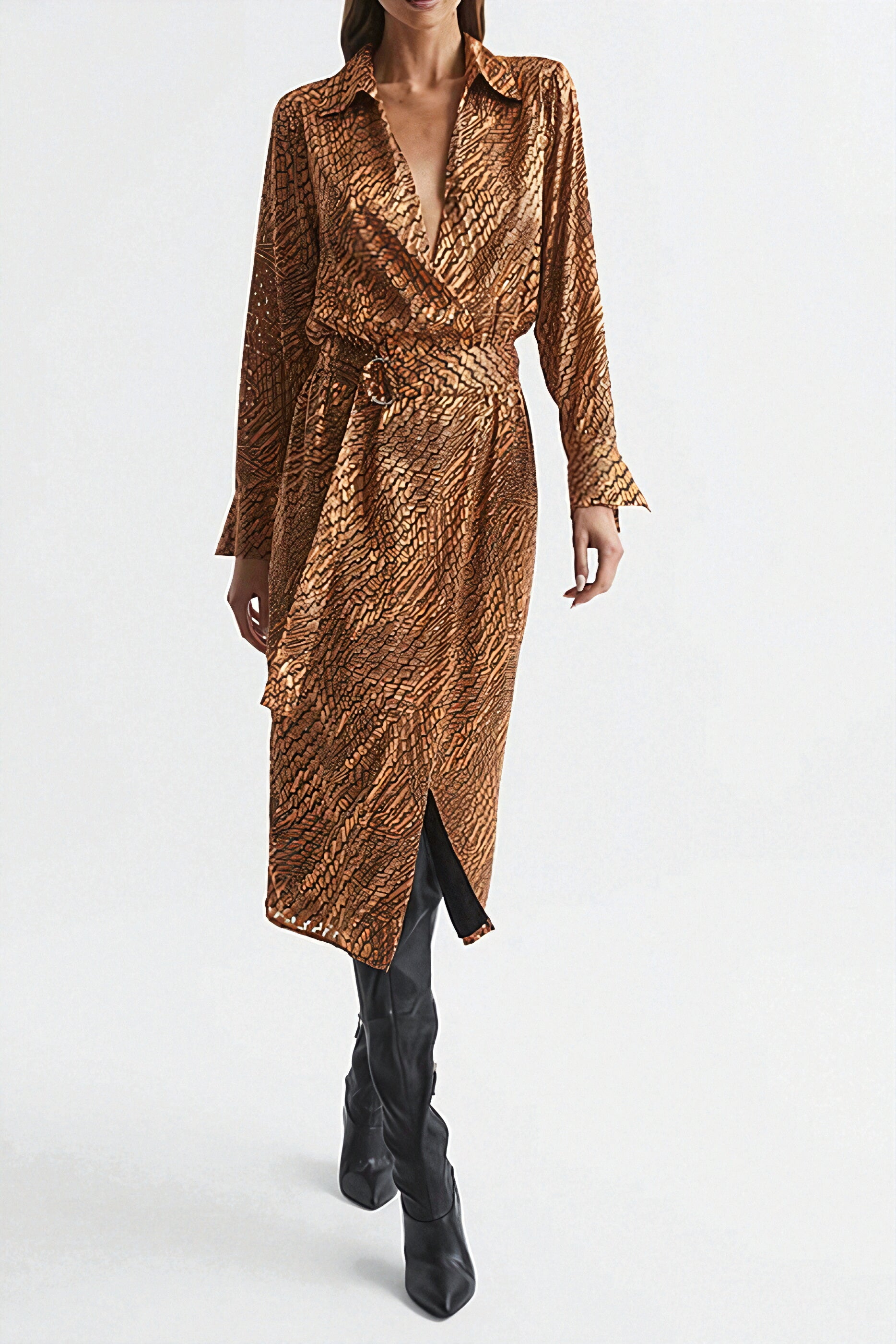 Emily Devoure Dress in Bronze