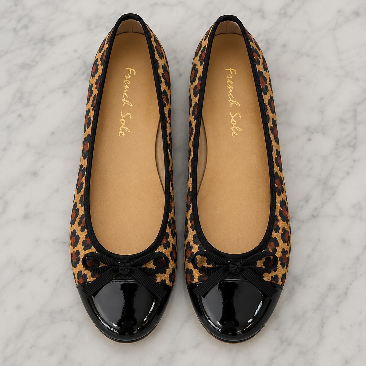 French Sole Maddox Ballet Flats in a Brown Mix