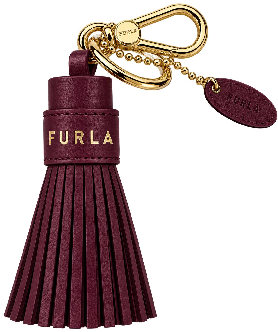 FRINGE TASSEL KEYRING IN SYRAH