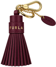FRINGE TASSEL KEYRING IN SYRAH