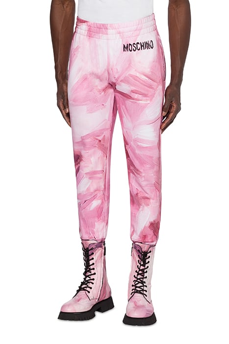 Painting Fleece Joggers in Pink