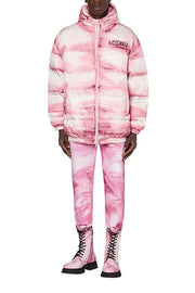Painting Nylon Down Jacket in Pink