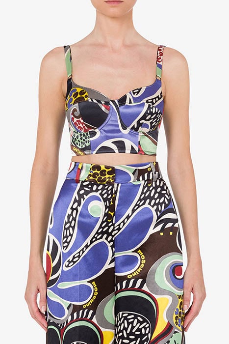 Psychedlic Print Bralette in Multicolour
