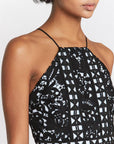 Womens Outline London Rochester Dress in Black/White