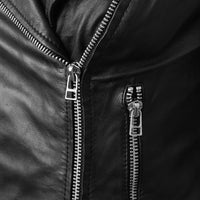 Women's Goosecraft Biker Jacket with Bottom Zip Detail