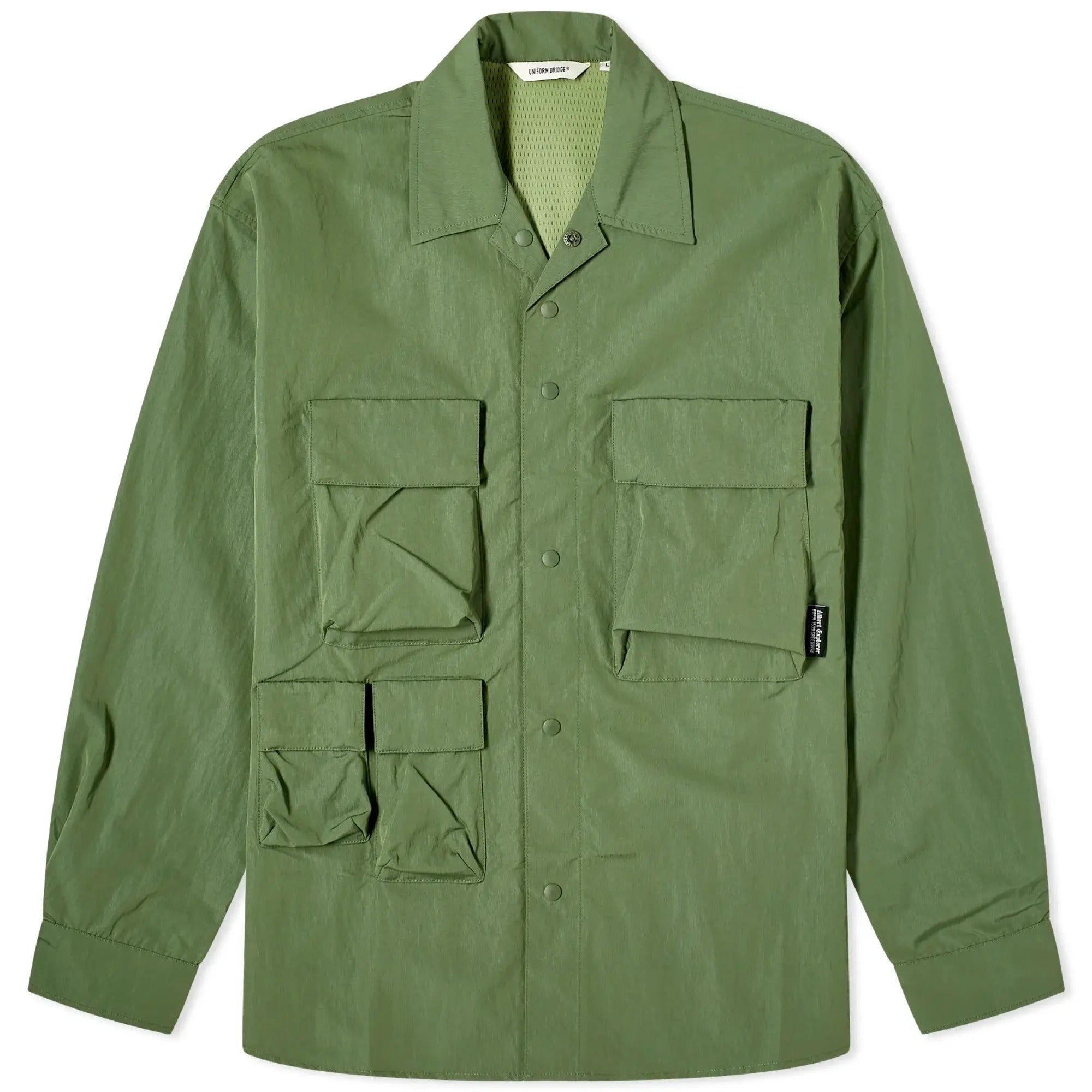 Uniform Bridge Mens Multi-Pocket Sage Long Sleeve Shirt