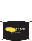 Mens Palm Angels Los Angeles Spray Logo Face Mask in Black