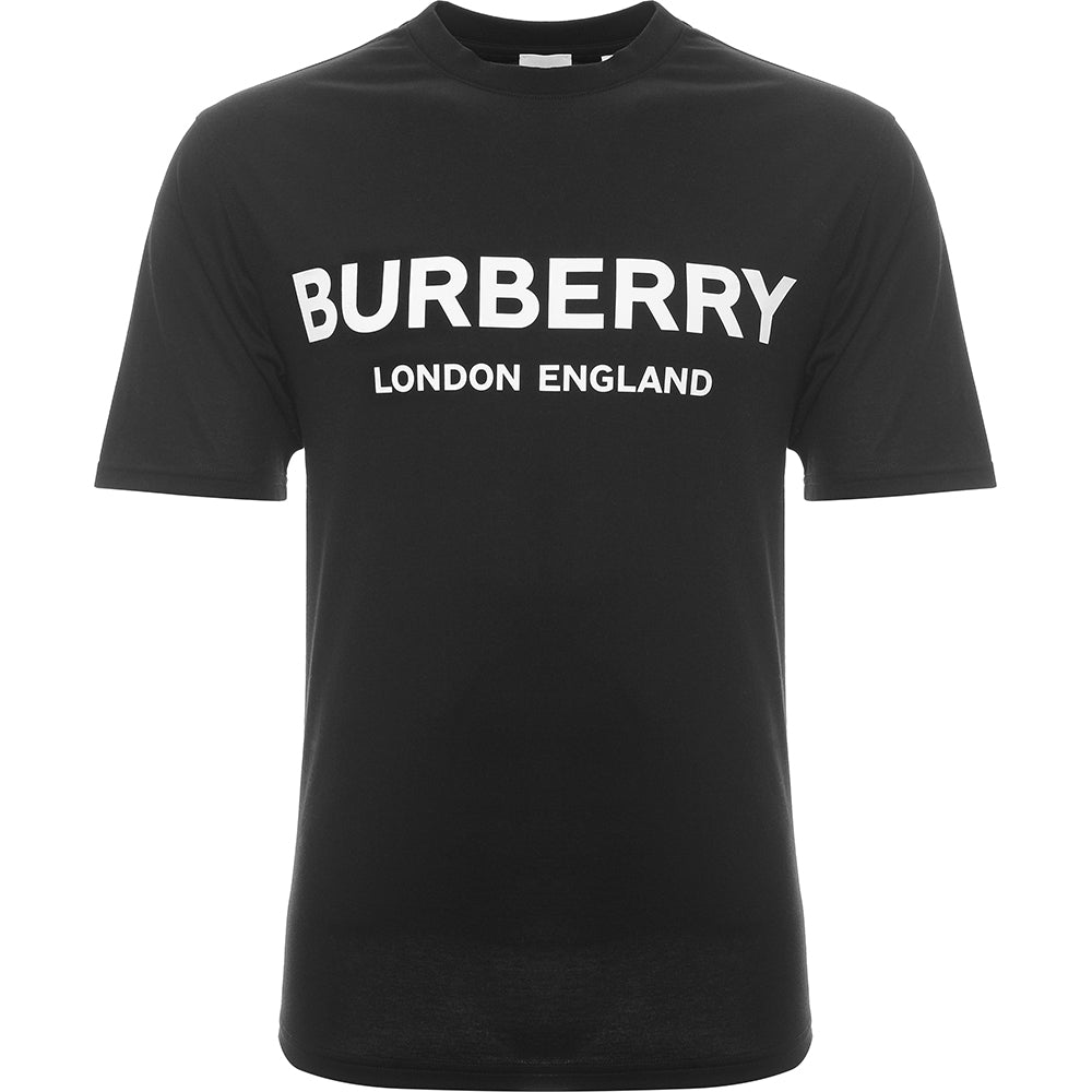 Mens Burberry Letchford Logo T-Shirt in Black