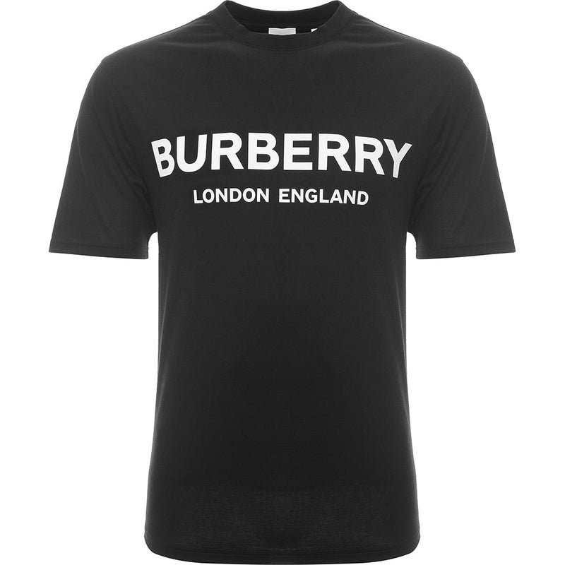 Mens Burberry Letchford Logo T-Shirt in Black