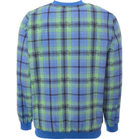 Mens FKN Awesome Flannel Print Wind Shirt in Blue