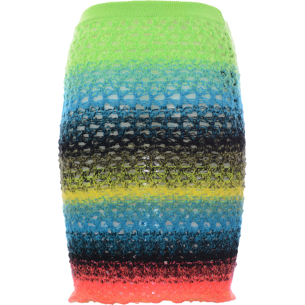 Womens AGR Lace Mohair Mini Skirt in Multicoloured