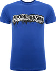 Mens FKN Awesome Dill Cut Up Logo T-Shirt in Cobalt