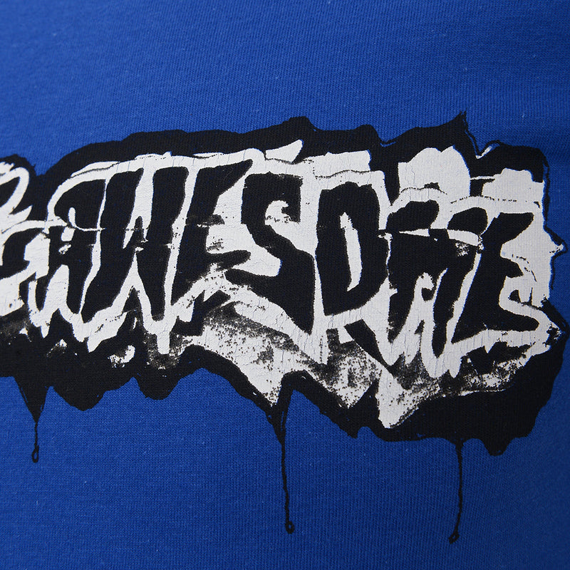 Mens FKN Awesome Dill Cut Up Logo T-Shirt in Cobalt