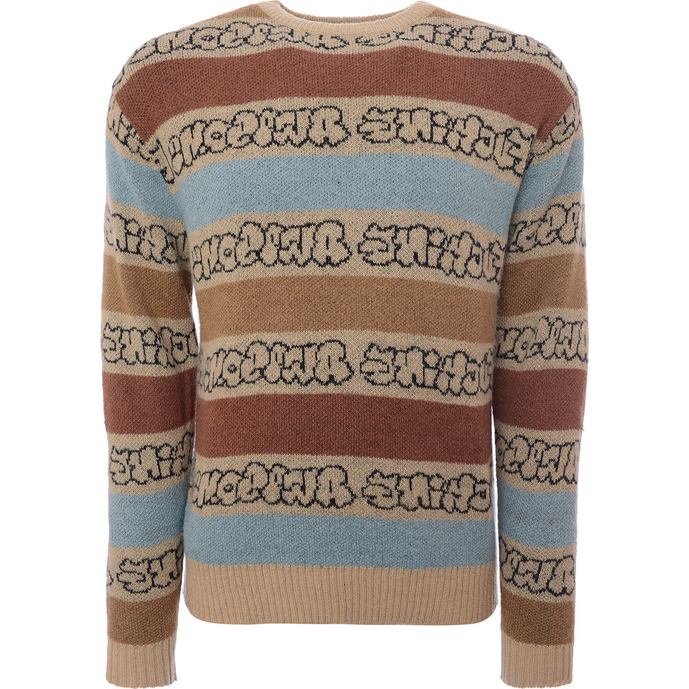 Mens FKN Awesome Inverted Wanto Crew Knit in Tan