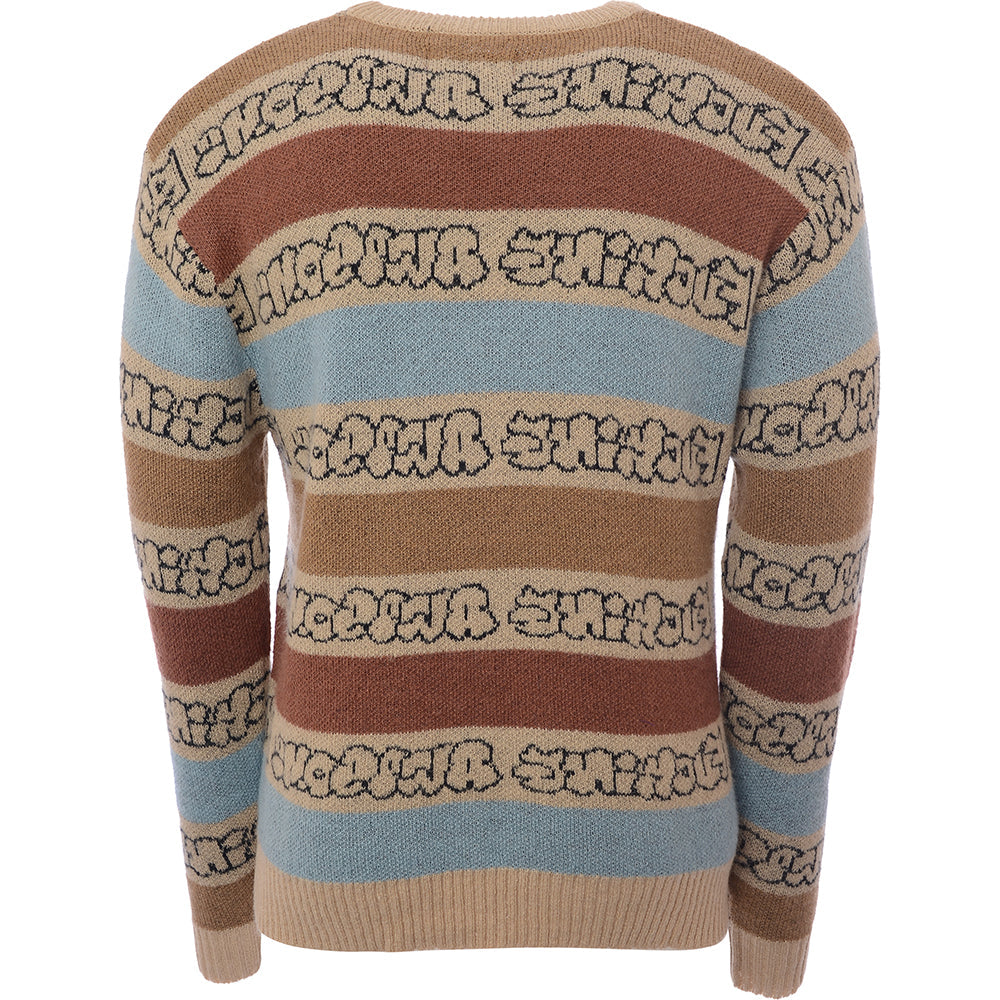 Mens FKN Awesome Inverted Wanto Crew Knit in Tan