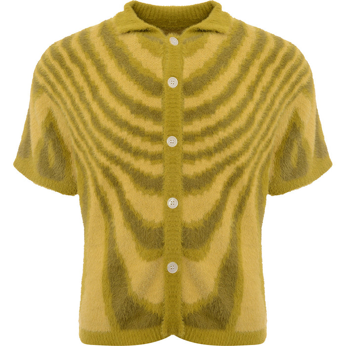 Mens FKN Awesome Acid Hairy Club Shirt in Moss