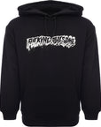 Mens FKN Awesome Dill Cut Up Logo Hoodie in Black