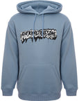 Mens FKN Awesome Dill Cut Up Logo Hoodie in Blue