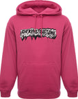 Mens FKN Awesome Dill Cut Up Logo Hoodie in Magenta