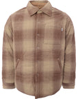 Mens FKN Awesome Reversible Flannel Jacket in Brown