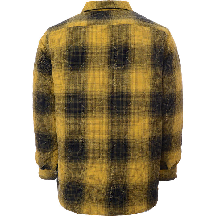 Mens FKN Awesome Reversible Flannel Jacket in Yellow & Black