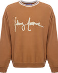 Mens FKN Awesome Pilled Cursive Crew Sweat in Tan