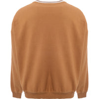 Mens FKN Awesome Pilled Cursive Crew Sweat in Tan