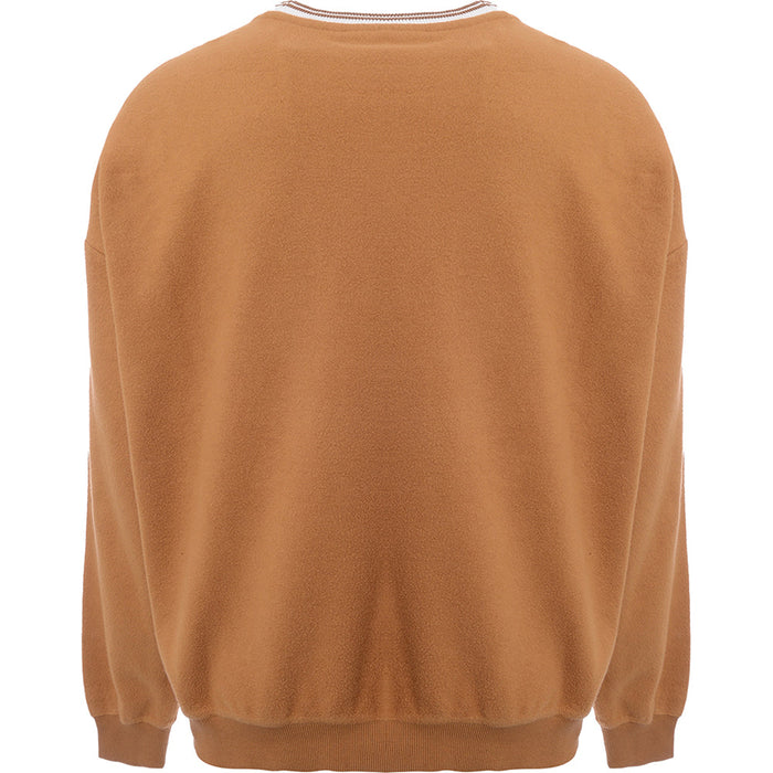 Mens FKN Awesome Pilled Cursive Crew Sweat in Tan