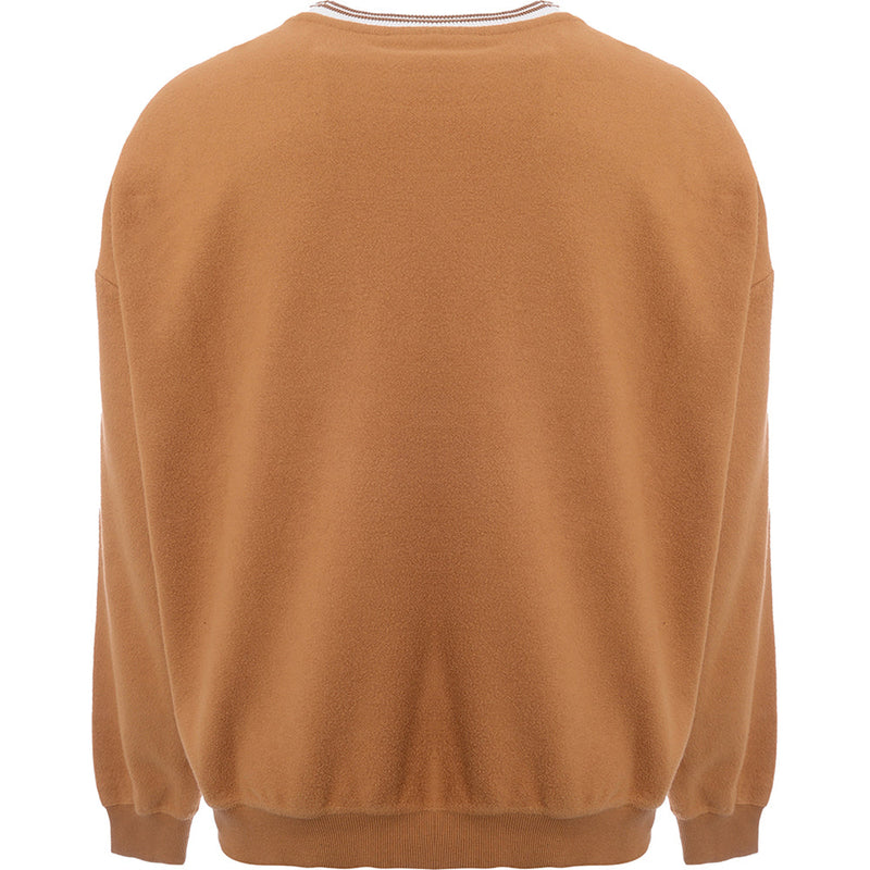 Mens FKN Awesome Pilled Cursive Crew Sweat in Tan